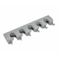 WALL-MOUNT UTILITY TOOL HOLDER / 5-SLOTS & 6-HOOKS
