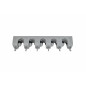 WALL-MOUNT UTILITY TOOL HOLDER / 5-SLOTS & 6-HOOKS