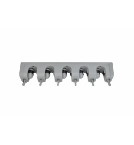 WALL-MOUNT UTILITY TOOL HOLDER / 5-SLOTS & 6-HOOKS