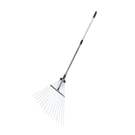 STAINLESS STEEL ADJUSTABLE LEAF RAKE TELESCOPIC SHAFT 76-130cm