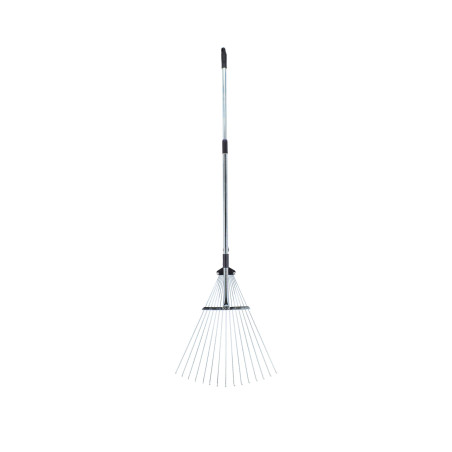 STAINLESS STEEL ADJUSTABLE LEAF RAKE TELESCOPIC SHAFT 76-130cm