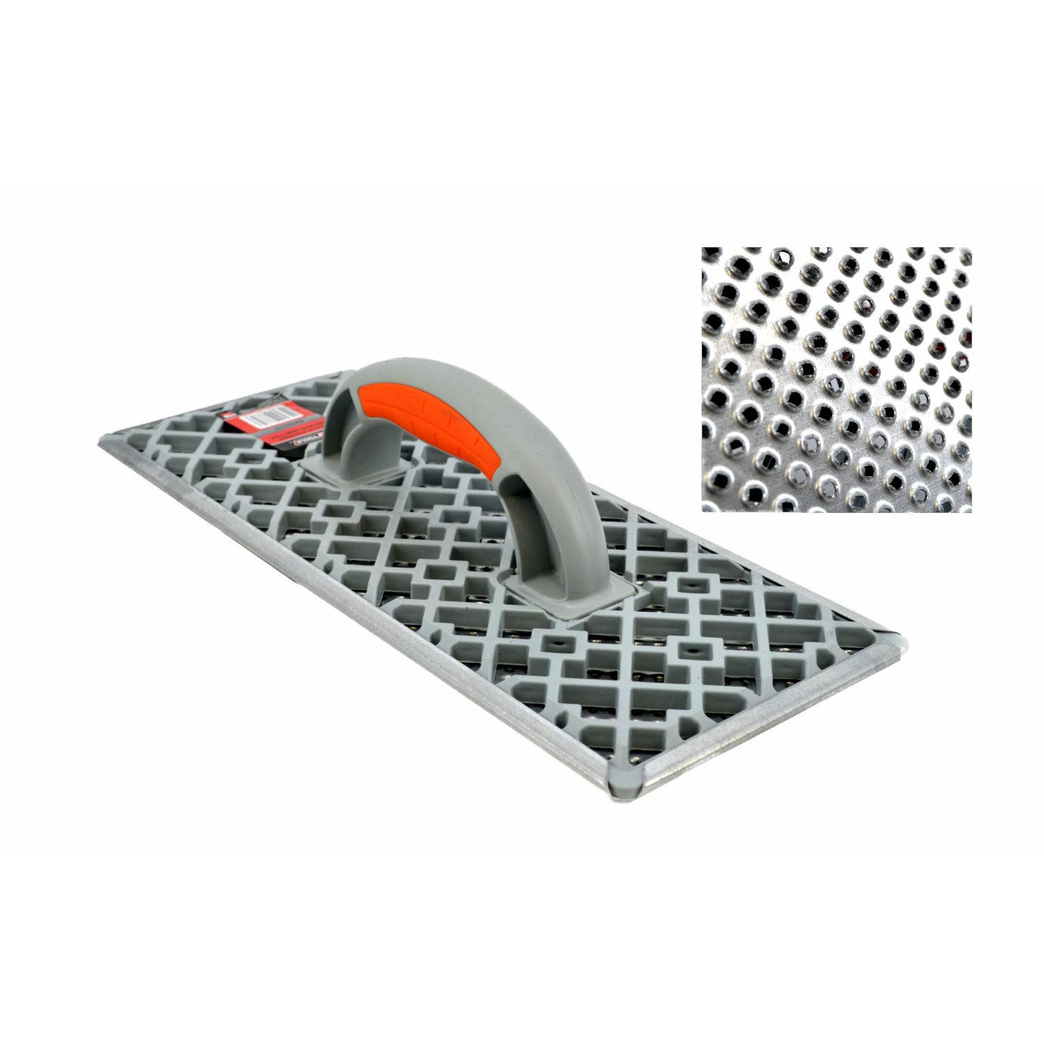 GALVANIZED STEEL SHEET RASPING FLOAT 270mm/ RIBBED PVC BODY & 2C HANDLE