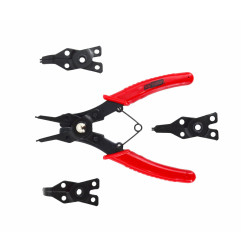4-IN-1 CIRCLIP PLIER SET 4pcs 160mm w/ INTERCHANGEABLE HEADS