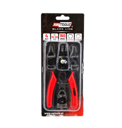 4-IN-1 CIRCLIP PLIER SET 4pcs 160mm w/ INTERCHANGEABLE HEADS