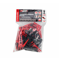 SYSTEM POZIOMOWANIA PŁYTEK STANDARD 1,0mm - 7-15mm - KLIPS 50szt. + KLIN 50szt.