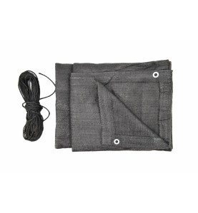 OSŁONA BALKONOWA 1*5m 180g Z OCZKAMI UV SZARA