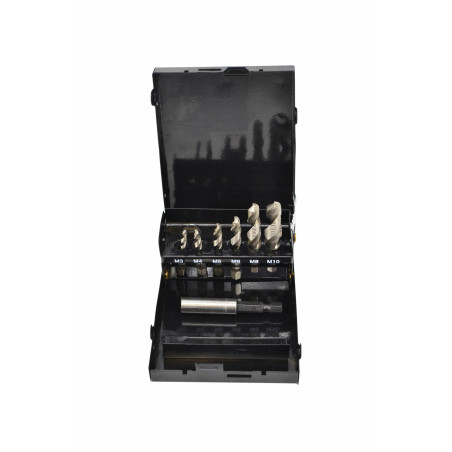 HEX HSS COMBINED TAP & DRILL BIT SET M3-M10 7pcs