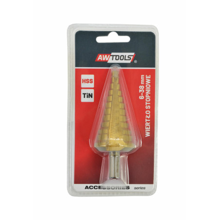 WIERTŁO STOPNIOWE HSS-TIN / 6-38mm