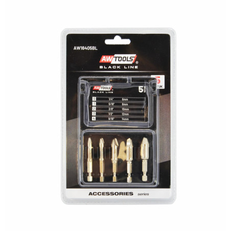 SCREW & BOLT EXTRACTOR SET 5pcs BLACK LINE
