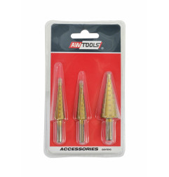 HSS-TiN STEP DRILL BIT SET 3pcs 3-20mm