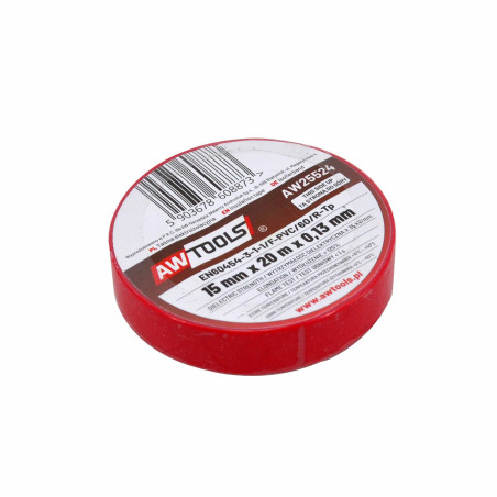 PVC INSULATION TAPE 15mm x 20m RED 