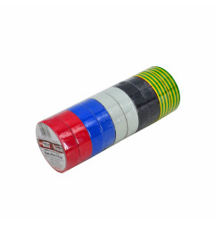 PVC INSULATION TAPE 12mm x 10m/ 10pcs COLOUR MIX