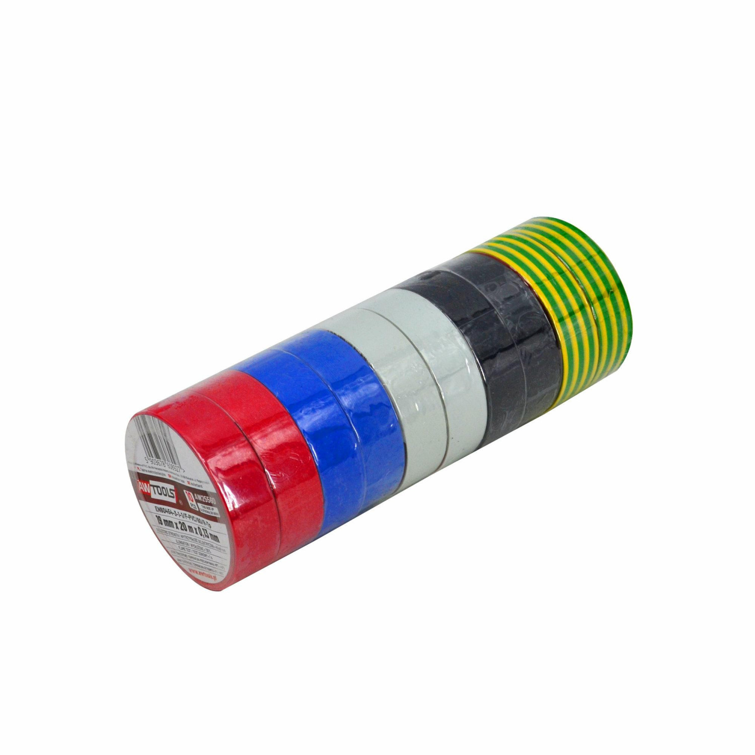 PVC INSULATION TAPE 12mm x 10m/ 10pcs COLOUR MIX