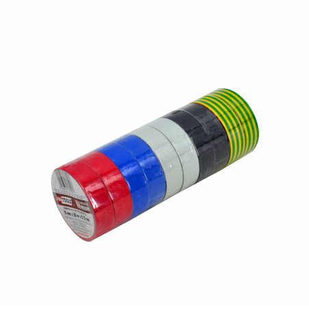 TAŚMA IZOLACYJNA 19mm x 20m MIX /10szt.