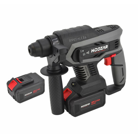 HOOZAR SDS-PLUS BRUSHLESS CORDLESS ROTARY HAMMER DRILL 18V 2x4.0Ah RH10BL