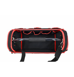 OPEN-TOP TOOL BAG w/ STEEL HANDLE & 31-POCKETS