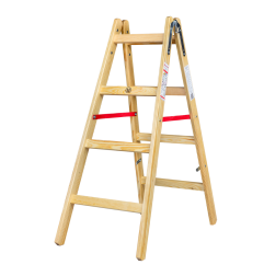 WOODEN FREESTANDING RUNG LADDER 2x4 150kg