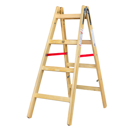 DRABINA DREWNIANA 2x4 STOPNI 150kg