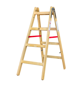 DRABINA DREWNIANA 2x 4 STOPNI 150KG
