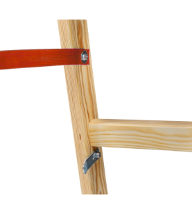 WOODEN FREESTANDING RUNG LADDER 2x7 150kg