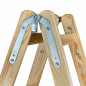 WOODEN DOUBLE-SIDED LADDER 2x7 150kg