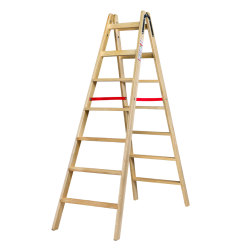 WOODEN DOUBLE-SIDED LADDER 2x7 150kg