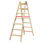 WOODEN DOUBLE-SIDED LADDER 2x7 150kg
