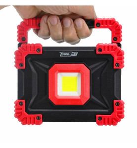 RECHARGEABLE COMPACT LED FLOODLIGHT w/ USB OUTPUT 20W 1400LM BLACK LINE