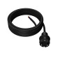 CONNECTION CABLE+PLUG 5m 2x1,5 BK. H05VV-F