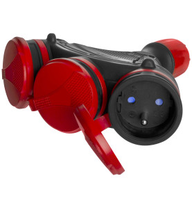 GNIAZDO EXTREME POTRÓJNE Z KLAPKAMI IP54 16A