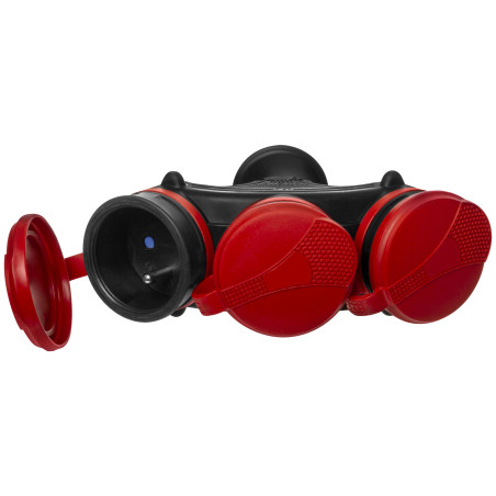 ROZGAŁĘŹNIK EXTREME POTRÓJNY Z KLAPKAMI IP54 16A