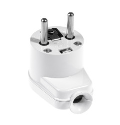 ANGLED POWER PLUG 10pcs WHITE WT-16