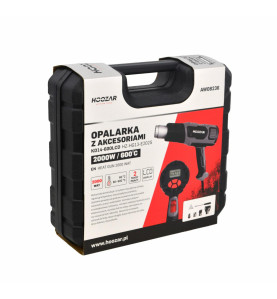 OPALARKA 2000W Z REGULACJĄ I AKCESORIAMI WYŚWIETLACZ LCD