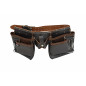 11-POCKET SUEDE/ GRAIN OIL-TANNED LEATHER DOUBLE TOOL BELT BLACK LINE