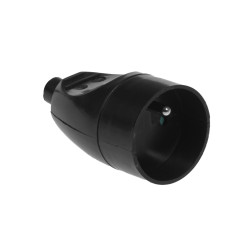 SINGLE SOCKET PLUG 10pcs BLACK GN-171