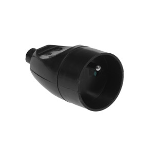 SINGLE SOCKET PLUG 10pcs BLACK GN-171