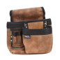 5-POCKET GRAIN LEATHER TOOL POUCH/