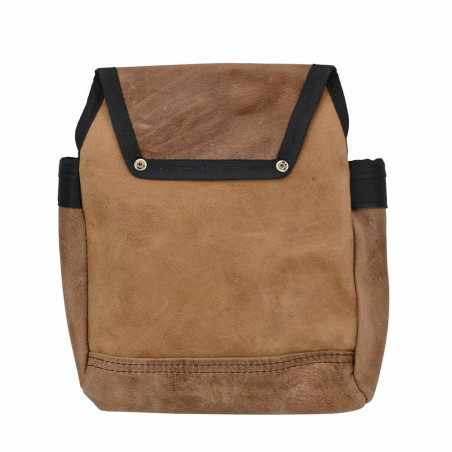 5-POCKET GRAIN LEATHER TOOL POUCH/