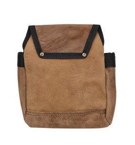 5-POCKET GRAIN LEATHER TOOL POUCH/