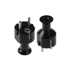 STRAIGHT PLUG 10pcs BLACK WT-40