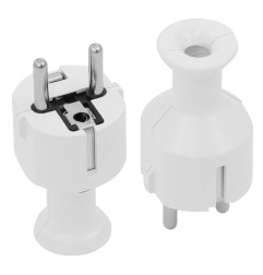 STRAIGHT PLUG 10pcs WHITE WT-40