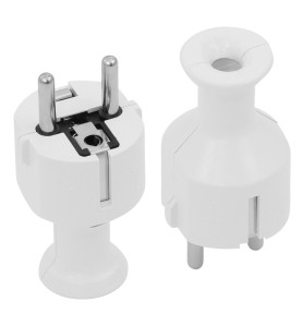 STRAIGHT PLUG 10pcs WHITE WT-40