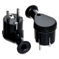 ANGLED POWER PLUG 10pcs BLACK WT-50