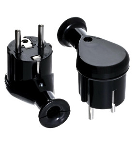 ANGLED POWER PLUG 10pcs BLACK WT-50