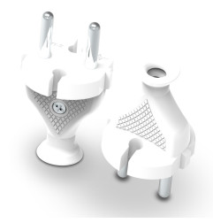 STRAIGHT PLUG 10pcs WHITE WT-2 