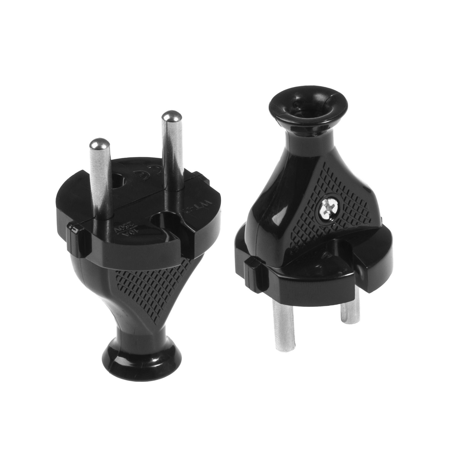 STRAIGHT PLUG 10pcs BLACK WT-2