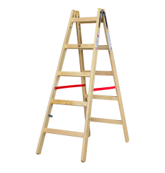 WOODEN DOUBLE-SIDED LADDER 2x5 150kg