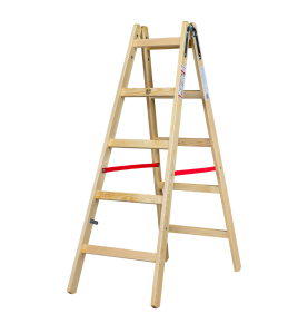 WOODEN DOUBLE-SIDED LADDER 2x5 150kg