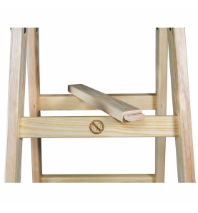 WOODEN FREESTANDING RUNG LADDER 2x6 150kg