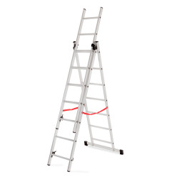 ALUMINIUM TRIPLE EXTENSION MULTI-PURPOSE LADDER BASIC 3x7 150kg